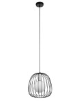 Lampa wisząca druciana BELL 1 S czarno-srebrna 40722