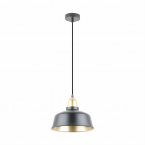A8063-BK MENSA LAMPA WISZĄCA CZARNY MAT+ZŁOTO/MATT BLACK+GOLD