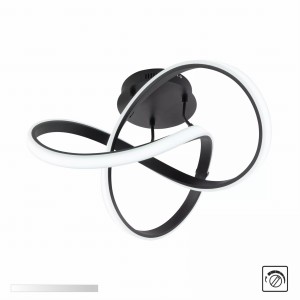 MX9717-1-3BCD INDIGO LAMPA SUFITOWA CZARNY CHROM/BLACK CHROME