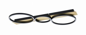 CL231204-3BK+GD PRIMO LAMPA SUFITOWA ZŁOTA-CZARNA/GOLD-BLACK