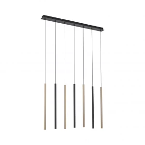 2117-18 FLUTE LAMPA WISZĄCA MATOWY MOSIĄDZ/CZARNY