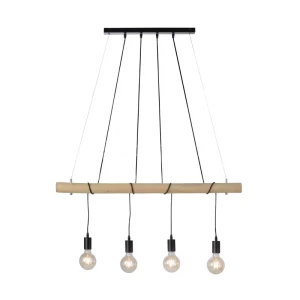 15505-18 TERO LAMPA WISZĄCA DREWNO/CZARNY