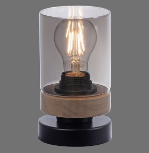 11310-18 PASQUAL LAMPA STOŁOWA CZARNY/DREWNO