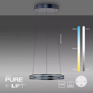 2550-15 PURE E-LOO LAMPA WISZĄCA SZARY