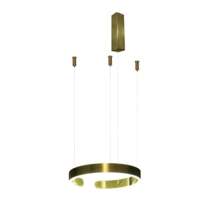 Lampa LED wisząca okrąg złota XZ-001 34W + pilot