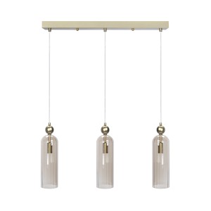 Lampa Dekoracyjna Wisząca AM202 3xE14 Złota REGINA