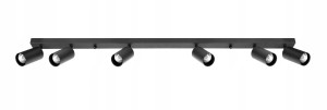 LAMPA SZYNA CZARNA 6 X GU10