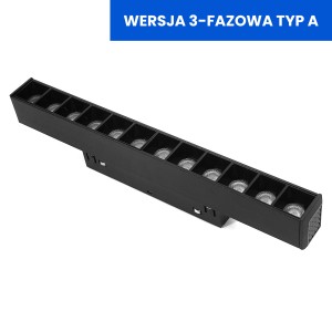 Lampa z diodami do szyn magnetycznych 12W 3000K DDCX-GS12-220 - TYP A