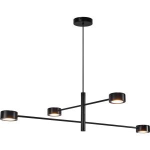 Lampa wisząca CLYDE 4-PENDEL LED SORT