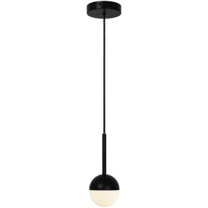 Lampa wisząca CONTINA PENDEL SORT/OPAL GLAS