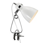 Lampa biurkowa CYCLONE KLEMSPOT E14 HVID