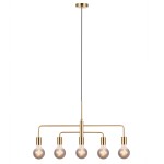 LAMPA WISZĄCA GLOOM 5-PENDEL E27 MESSING