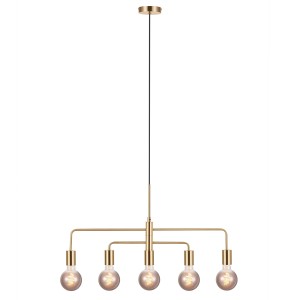 LAMPA WISZĄCA GLOOM 5-PENDEL E27 MESSING
