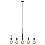 LAMPA WISZĄCA GLOOM 5-PENDEL E27 SORT