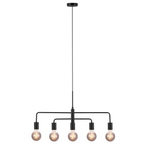 LAMPA WISZĄCA GLOOM 5-PENDEL E27 SORT