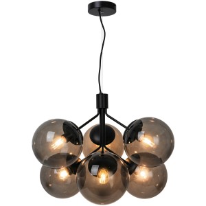 Lampa wisząca IVONA 6-PENDEL E27 SORT