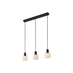 Lampa wisząca MILFORD MINI 3-RAIL PENDANT E14 BLACK/OPAL WHITE GLASS