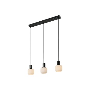 Lampa wisząca MILFORD MINI 3-RAIL PENDANT E14 BLACK/OPAL WHITE GLASS