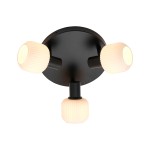 Lampa sufitowa MILFORD MINI 3-RONDEL CEILING E14 BLACK/OPAL WHITE GLASS