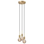 Lampa wisząca PACO 3-PENDEL E27 MESSING