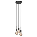 Lampa wisząca PACO 3-PENDEL E27 SORT