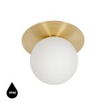 BORRA A mosiężna lampa ścienna / kinkiet z podwyższoną szczelnością IP44