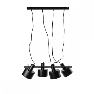 ENKEL 4 czarna sufitowa lampa wisząca