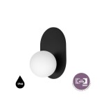 HANEA czarna lampa ścienna / kinkiet z podwyższoną szczelnością IP44