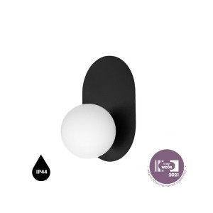 HANEA czarna lampa ścienna / kinkiet z podwyższoną szczelnością IP44