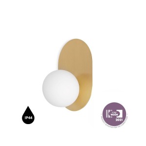 HANEA mosiężna lampa ścienna / kinkiet z podwyższoną szczelnością IP44