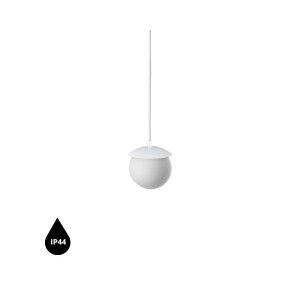 KUUL F biała sufitowa lampa wisząca z podwyższoną szczelnością IP44