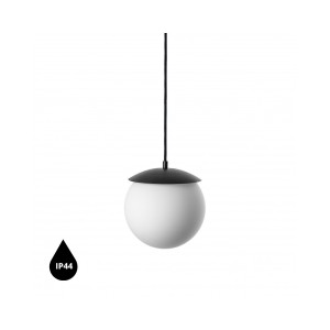 KUUL G czarna sufitowa lampa wisząca z podwyższoną szczelnością IP44