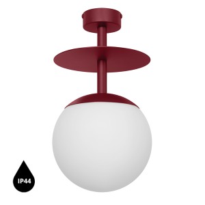 PLAAT B burgundowa lampa przysufitowa / plafon z podwyższoną szczelnością IP44