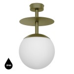 PLAAT B oliwkowa lampa przysufitowa / plafon z podwyższoną szczelnością IP44