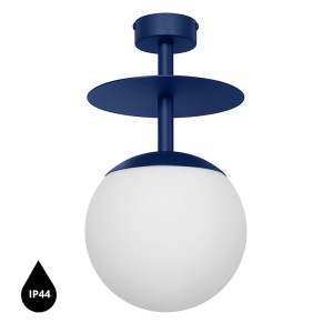 PLAAT B granatowa lampa przysufitowa / plafon z podwyższoną szczelnością IP44