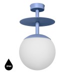 PLAAT B niebieska lampa przysufitowa / plafon z podwyższoną szczelnością IP44