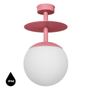 PLAAT B różowa lampa przysufitowa / plafon z podwyższoną szczelnością IP44