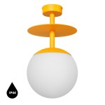 PLAAT B melonowa lampa przysufitowa / plafon z podwyższoną szczelnością IP44
