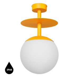 PLAAT B melonowa lampa przysufitowa / plafon z podwyższoną szczelnością IP44