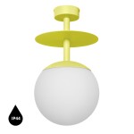 PLAAT B żółta lampa przysufitowa / plafon z podwyższoną szczelnością IP44