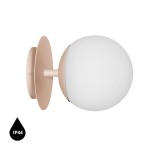 PLAAT C beżowa lampa ścienna / kinkiet z podwyższoną szczelnością IP44