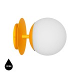 PLAAT C melonowa lampa ścienna / kinkiet z podwyższoną szczelnością IP44