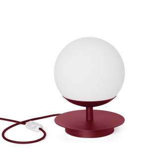 PLAAT ST burgundowa lampa stołowa