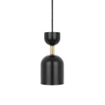 SUPURU czarna sufitowa lampa wisząca z mosiężną rurką