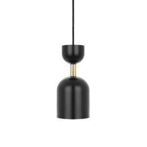 SUPURU czarna sufitowa lampa wisząca z mosiężną rurką