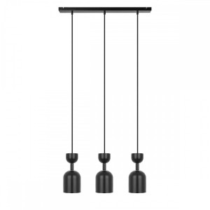 SUPURU 3L czarna potrójna lampa sufitowa