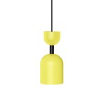 SUPURU żółta sufitowa lampa wisząca z czarną rurką
