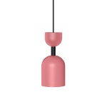 SUPURU różowa sufitowa lampa wisząca z czarną rurką