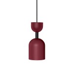 SUPURU burgundowa sufitowa lampa wisząca z czarną rurką