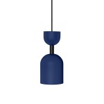 SUPURU granatowa sufitowa lampa wisząca z czarną rurką